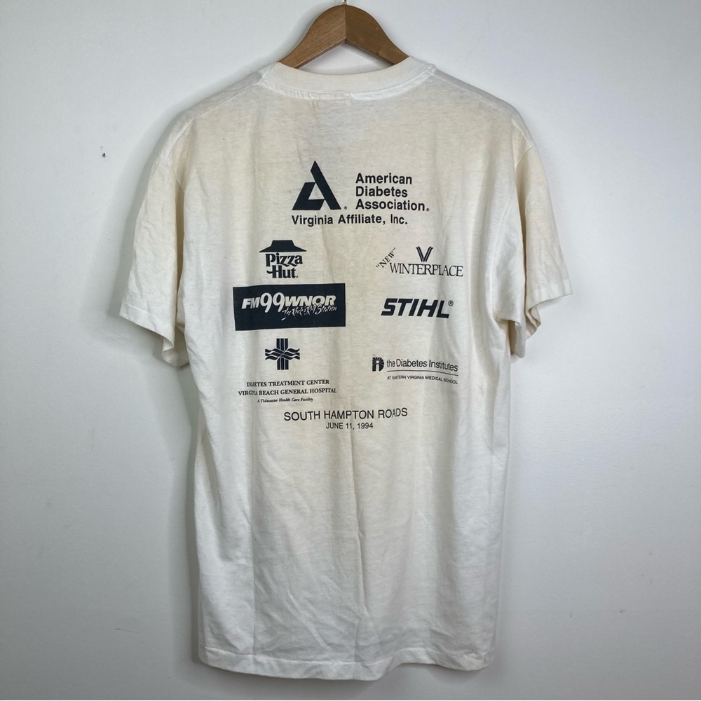 Vintage Tour De Cure Cycling Diabetes Tee T-Shirt View 2